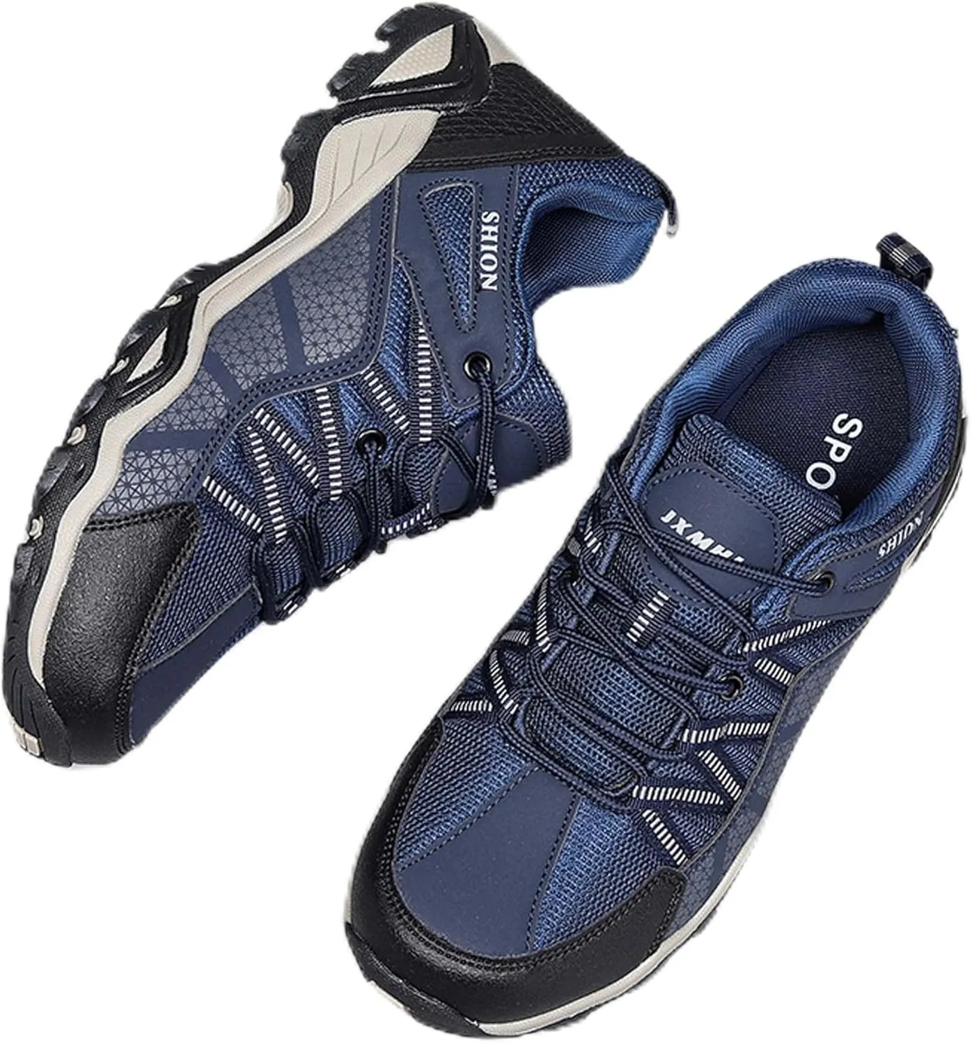 Outdoor walking boots, breathable mesh ankle shoes with rubber soles, hiking boots, anti slip hiking boots