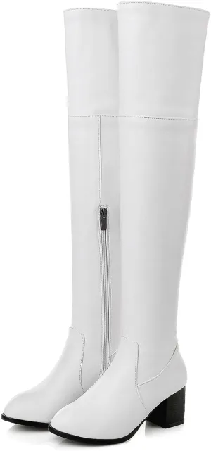 Over the Knee Boots Thigh High Boots for Women Autumn And Winter Fashion Boots Half Zipper Over Knee Boot Comfortable