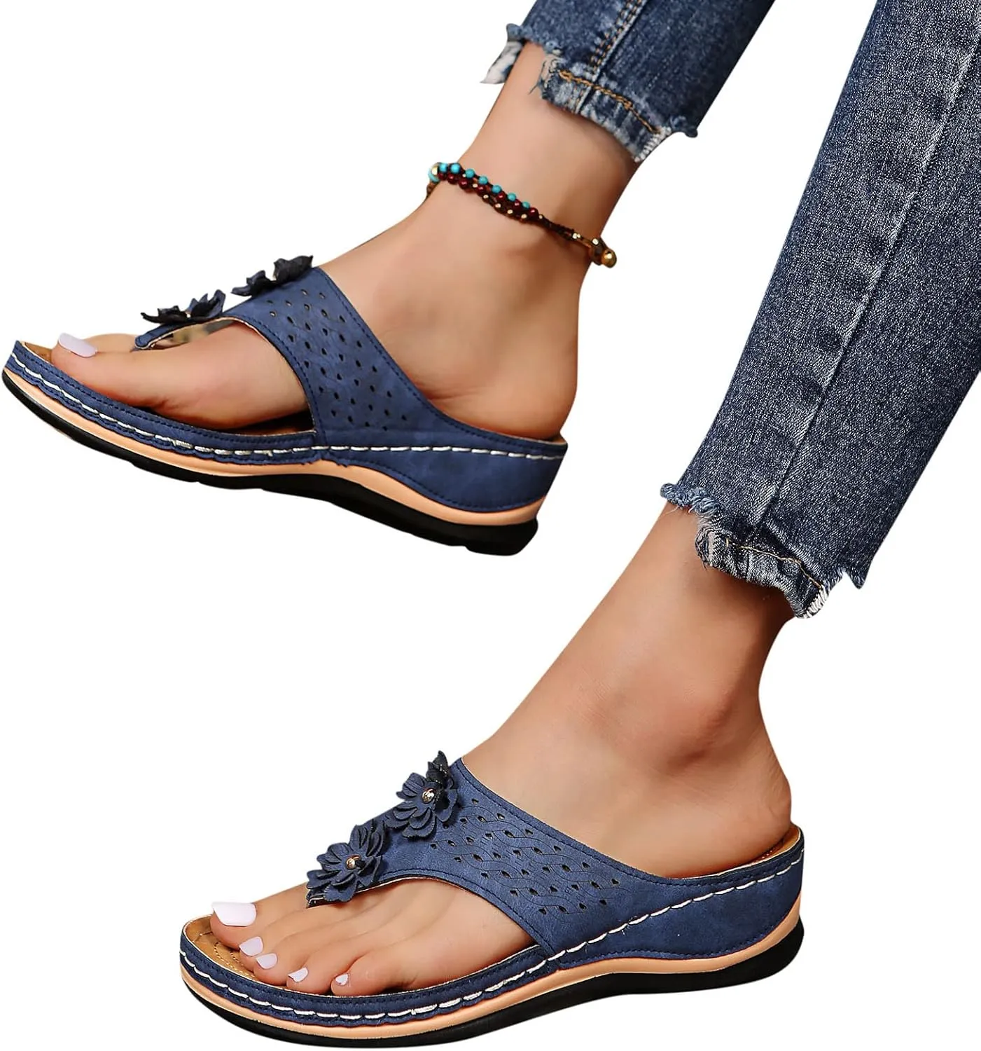 Plantar Fasciitis Sandals Tennis Shoes Womens for Plantar Fasciitis Womens Brown Sandals Orthopedic Flip Flops Womens Slippers with Arch Support Black Thick Heels for Women
