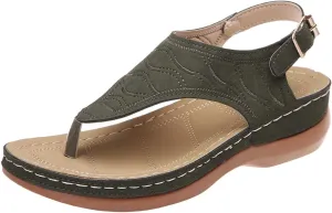 Platform Sandals Women Slip On Wedge Flip Flops Cushioned Footbed Lightweight Breathable Travel Shoes Chic Summer Look