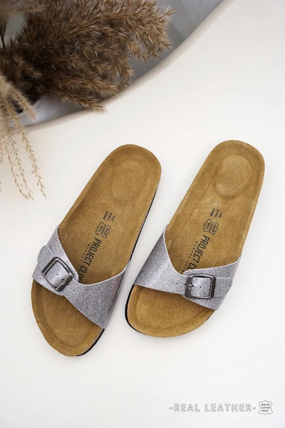 Project Cloud Genuine Leather Womens Sandals - Memory Foam Beach Essentials Womens Slippers - Perfect Summer Sandals for Women 2025 (Bahama)