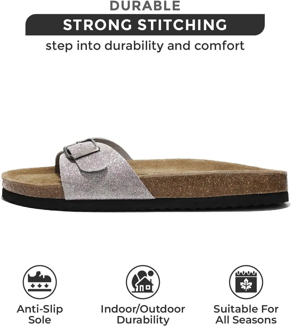Project Cloud Genuine Leather Womens Sandals - Memory Foam Beach Essentials Womens Slippers - Perfect Summer Sandals for Women 2025 (Bahama)