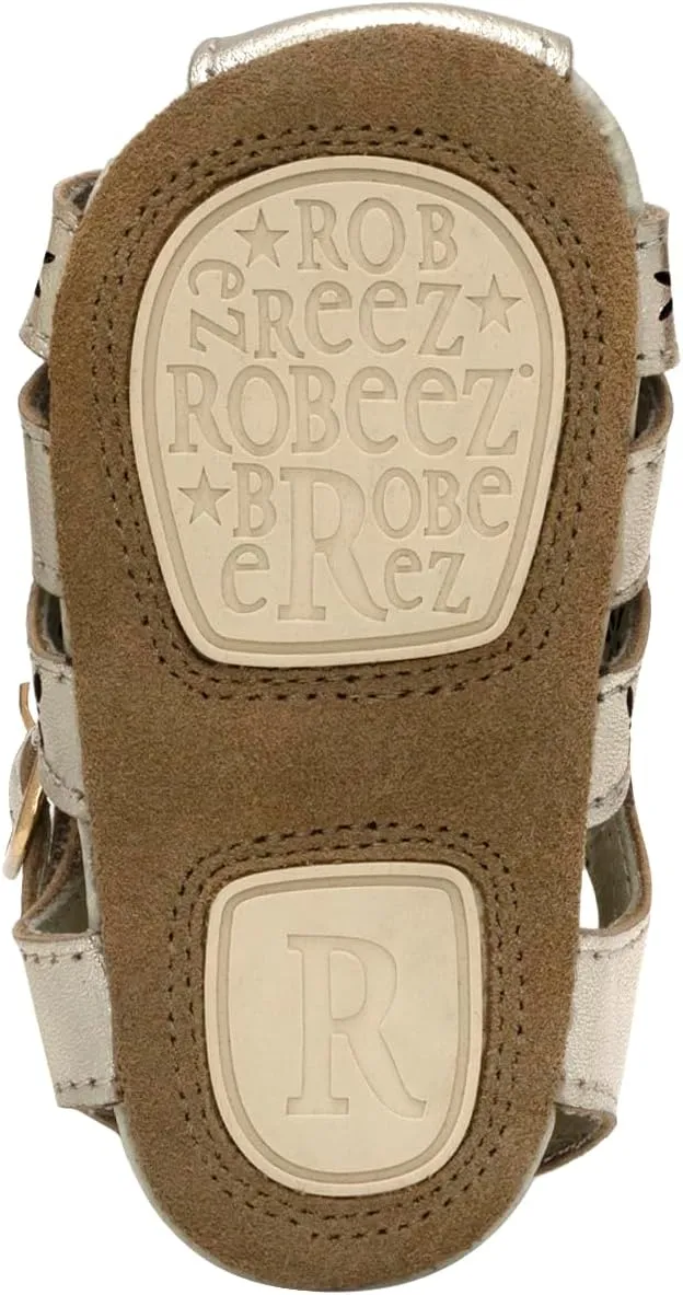 Robeez First Kicks Baby Girl and Unisex Sandals for Infant/Toddlers - 0-24 Months