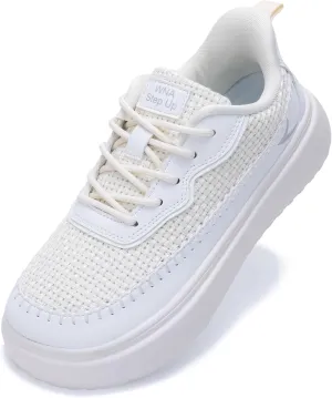 RomenSi Womens Fashion Sneakers | Wide Toe Box Walking Shoes | Comfortable Platform Sneaker | Casual Chunky Shoes US 6-11