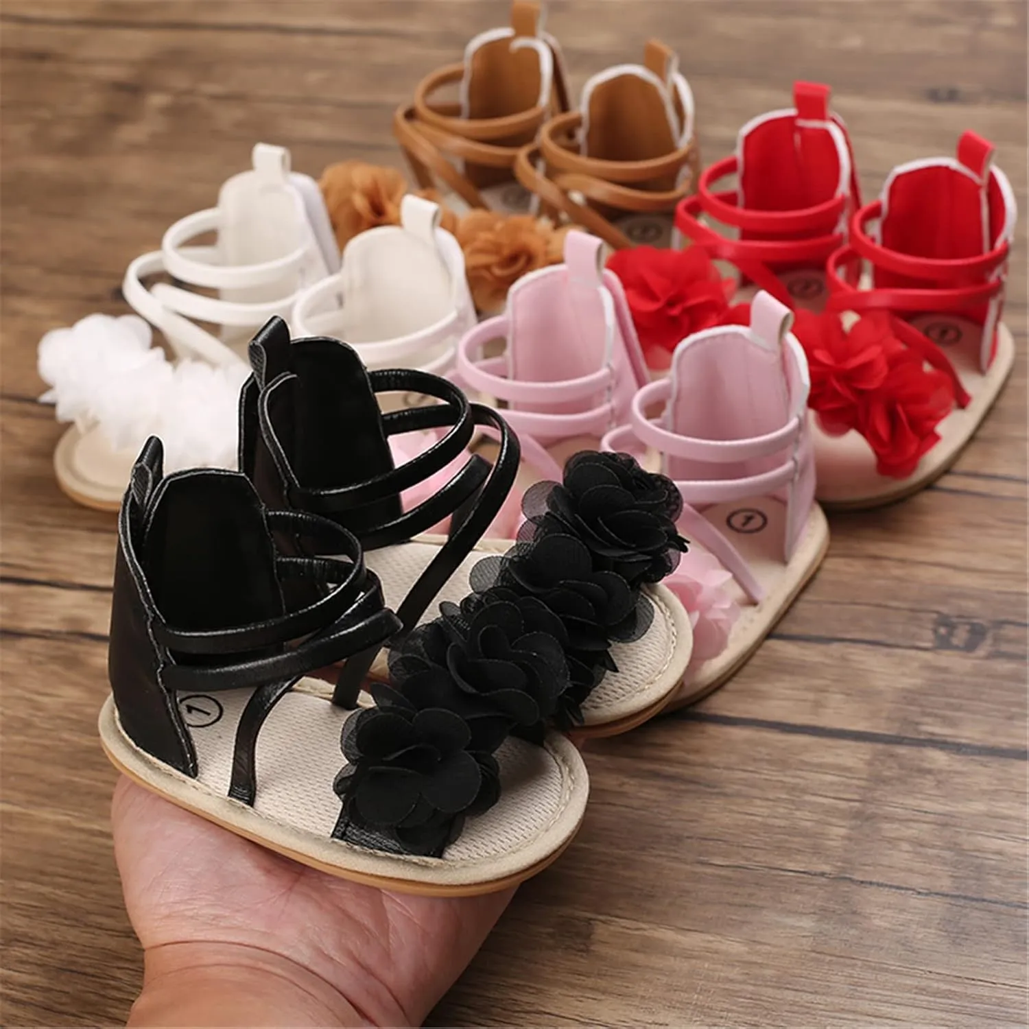 RVROVIC Baby Boys Girls Sandals Premium Soft Anti-Slip Rubber Sole Infant Summer Outdoor Shoes Toddler First Walkers
