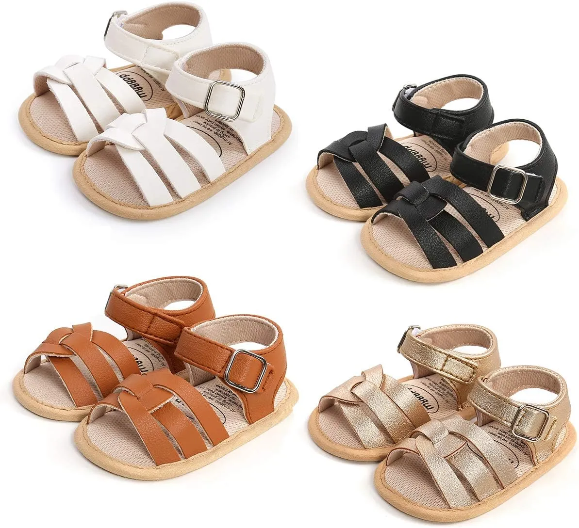 RVROVIC Baby Boys Girls Sandals Premium Soft Anti-Slip Rubber Sole Infant Summer Outdoor Shoes Toddler First Walkers