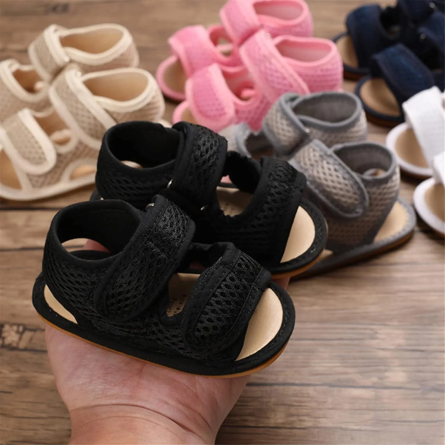 RVROVIC Baby Boys Girls Sandals Premium Soft Anti-Slip Rubber Sole Infant Summer Outdoor Shoes Toddler First Walkers