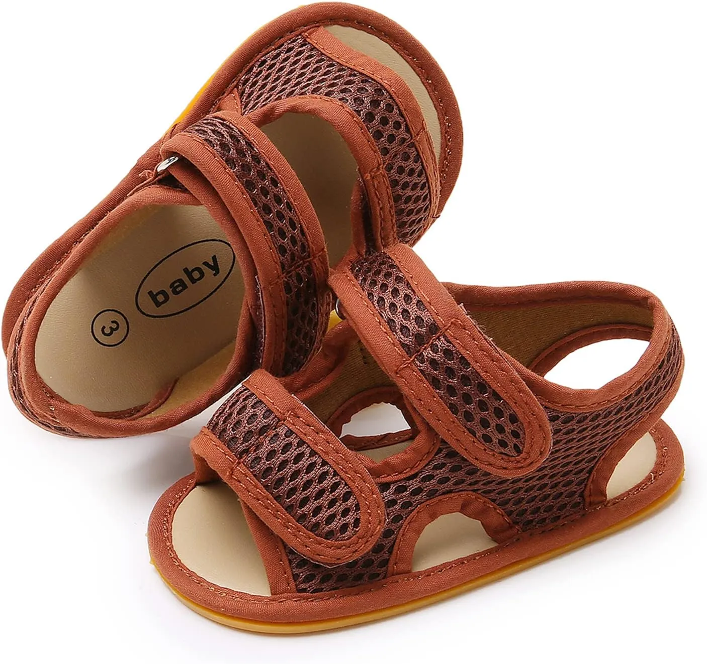 RVROVIC Baby Boys Girls Sandals Premium Soft Anti-Slip Rubber Sole Infant Summer Outdoor Shoes Toddler First Walkers