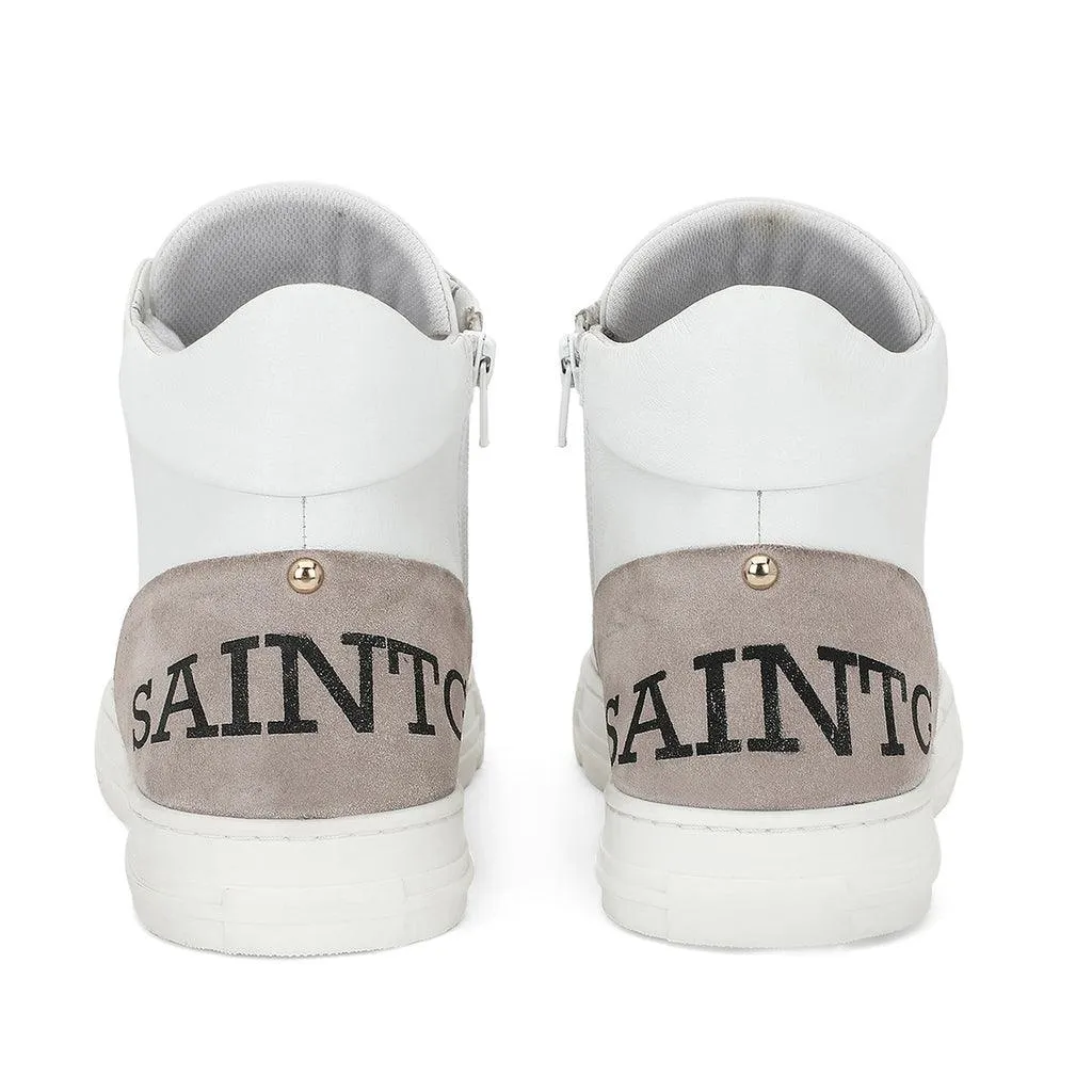 Saint Milo White Leather Handcrafted Sneakers