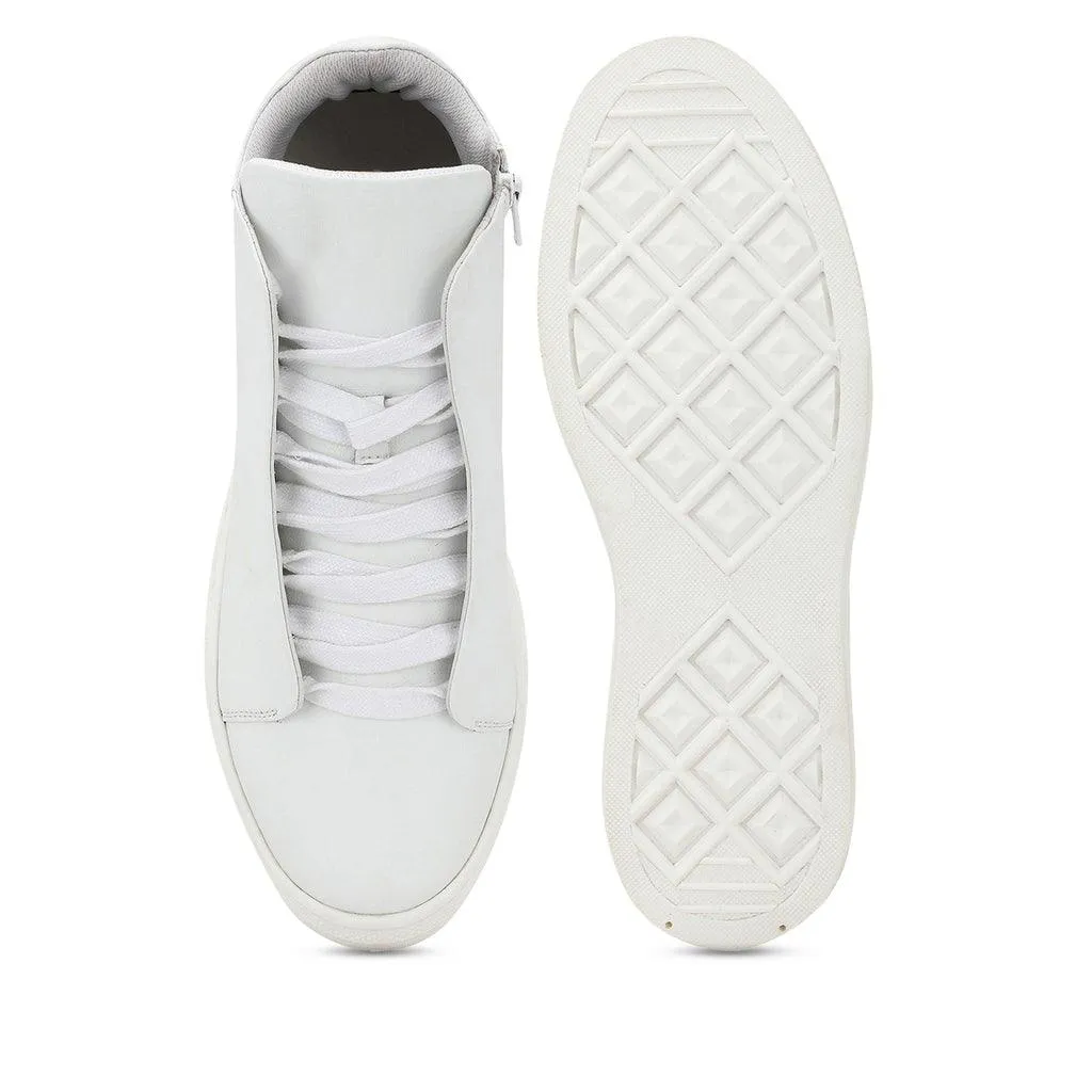 Saint Milo White Leather Handcrafted Sneakers