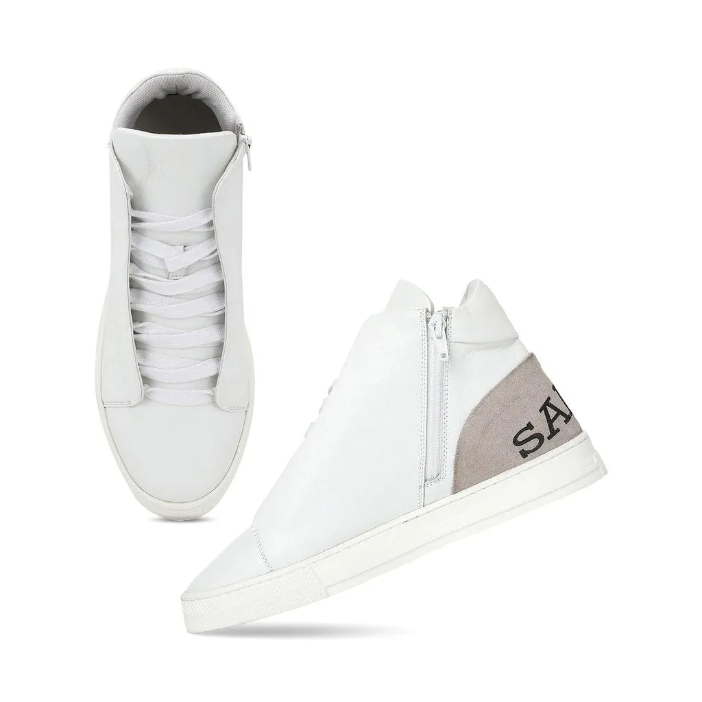 Saint Milo White Leather Handcrafted Sneakers