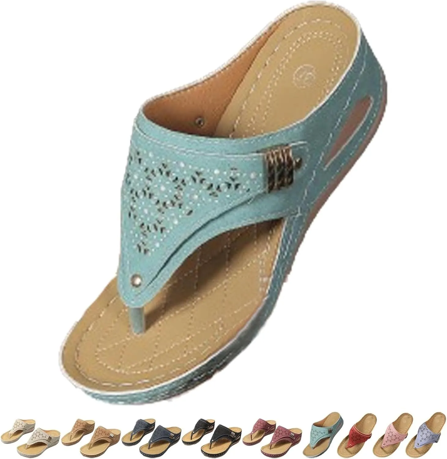 Sandals for Women 2025,Wedge Comfortable Orthopedic for Women,Womens Dressy Summer Flip Flops,Womens Arch Support Flip Flops