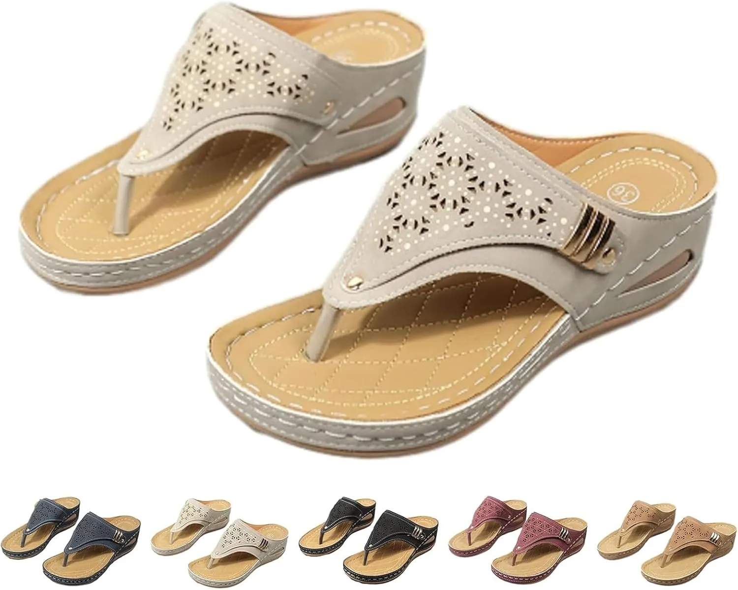Sandals for Women 2025,Wedge Comfortable Orthopedic for Women,Womens Dressy Summer Flip Flops,Womens Arch Support Flip Flops
