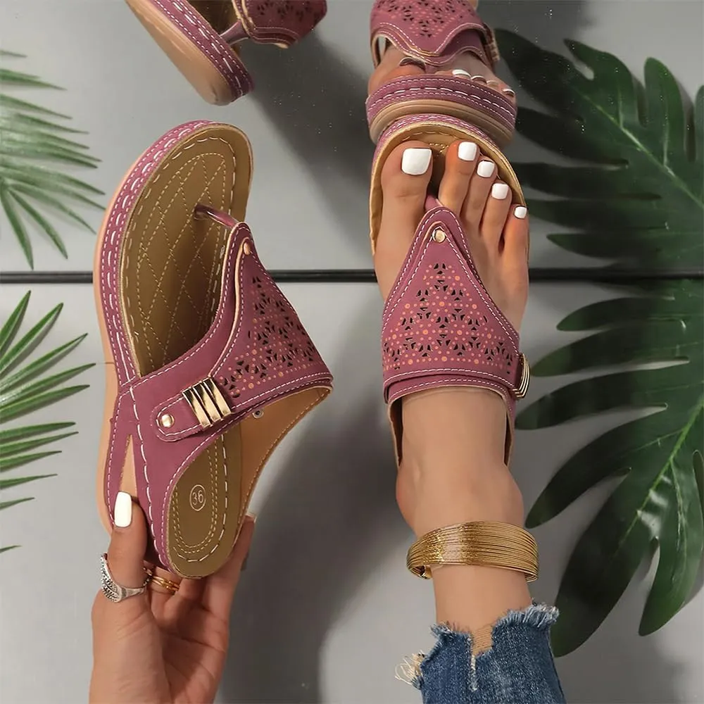 Sandals for Women 2025,Wedge Comfortable Orthopedic for Women,Womens Dressy Summer Flip Flops,Womens Arch Support Flip Flops