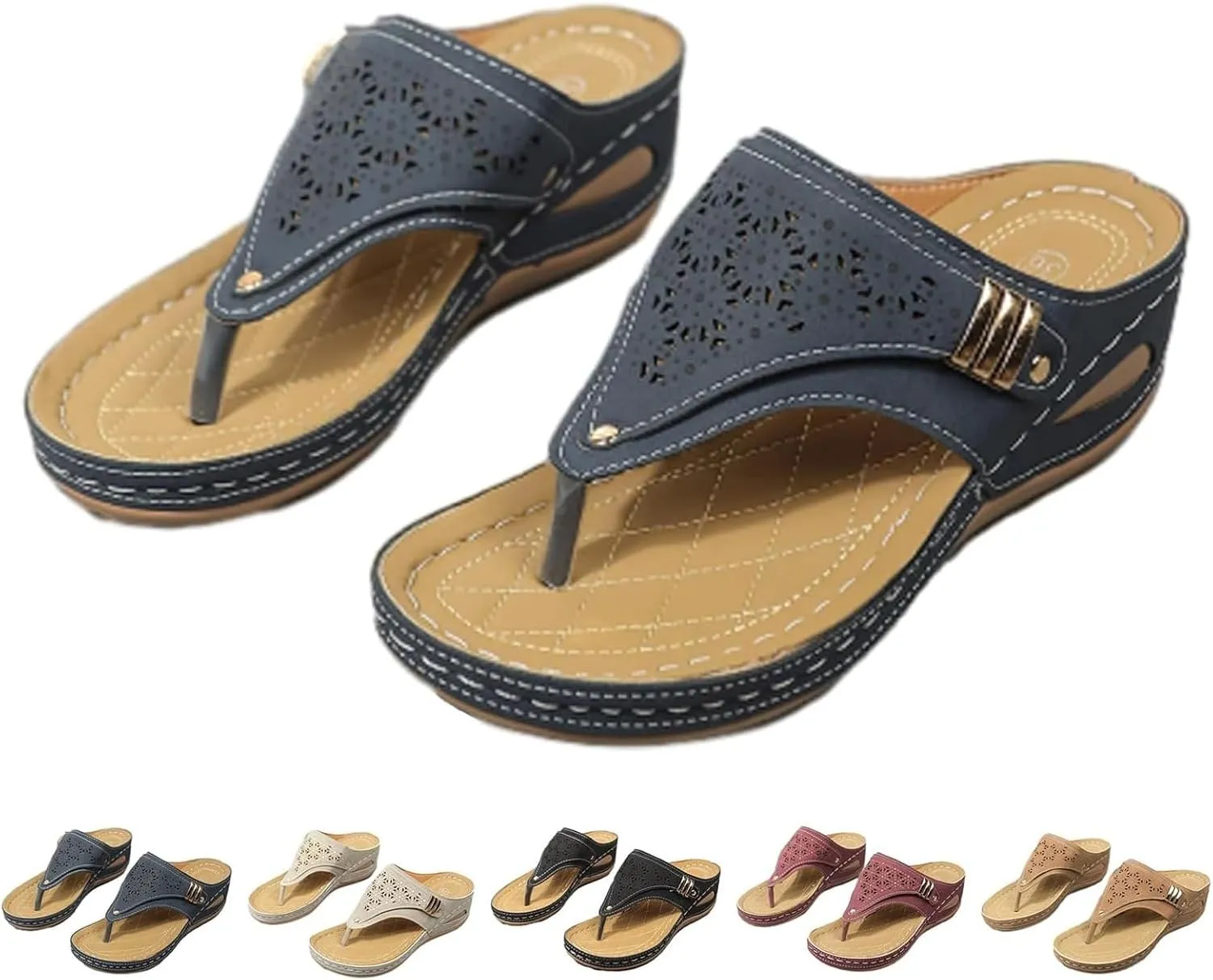 Sandals for Women 2025,Wedge Comfortable Orthopedic for Women,Womens Dressy Summer Flip Flops,Womens Arch Support Flip Flops