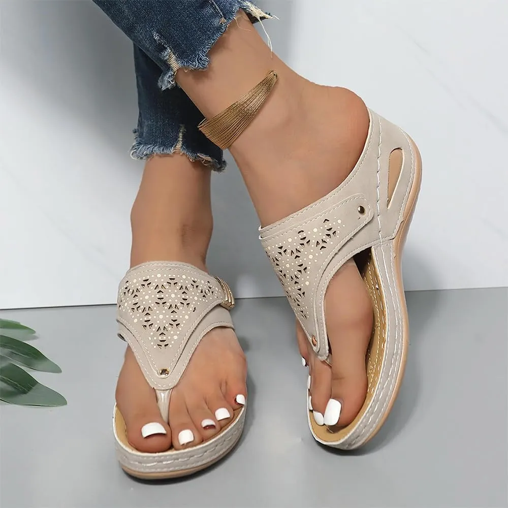 Sandals for Women 2025,Wedge Comfortable Orthopedic for Women,Womens Dressy Summer Flip Flops,Womens Arch Support Flip Flops