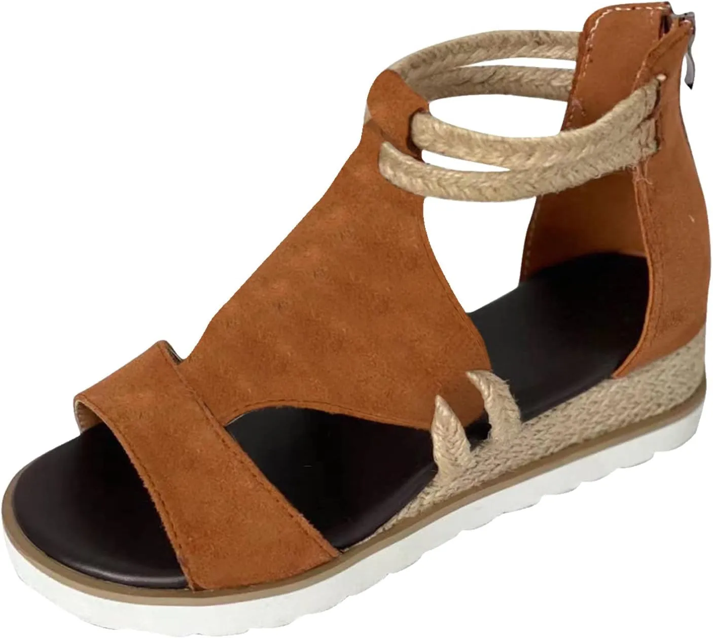 Sandals for Women Dressy,Sandals For Womens Casual Open Toe Strappy Wedge Sandals Summer Dressy Beach Womens Sandals