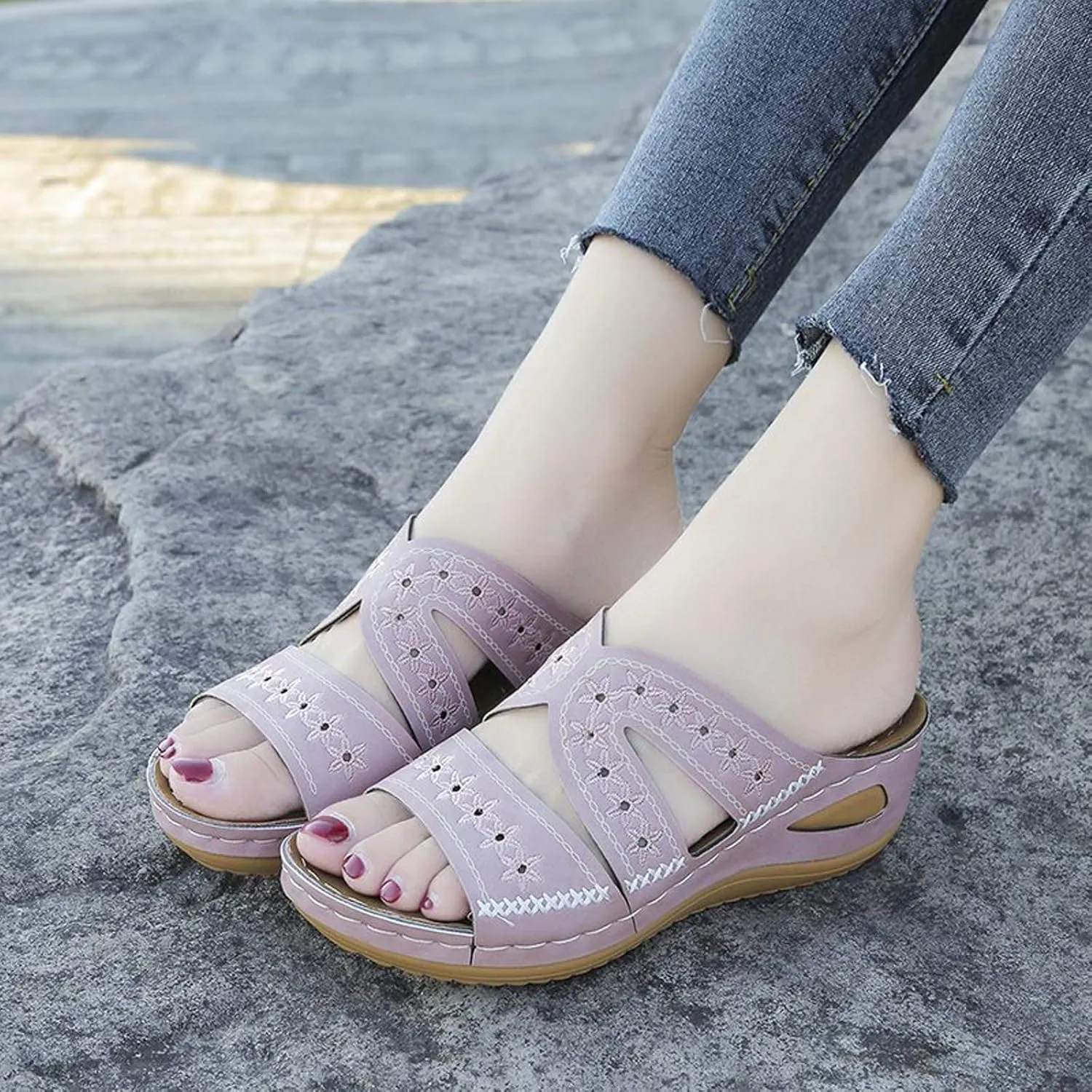 Sandals Wedge for Women Wedge Sandals for Women Casual Womens Sandal Comfortable Summer Shoes for Womens 2025