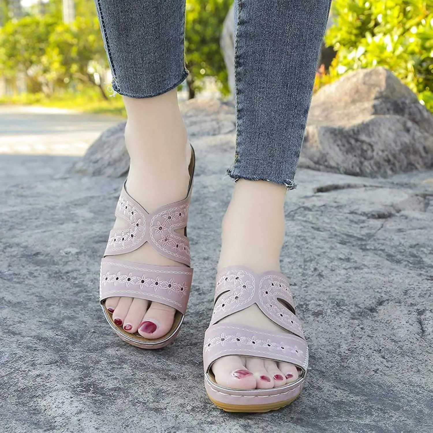 Sandals Wedge for Women Wedge Sandals for Women Casual Womens Sandal Comfortable Summer Shoes for Womens 2025