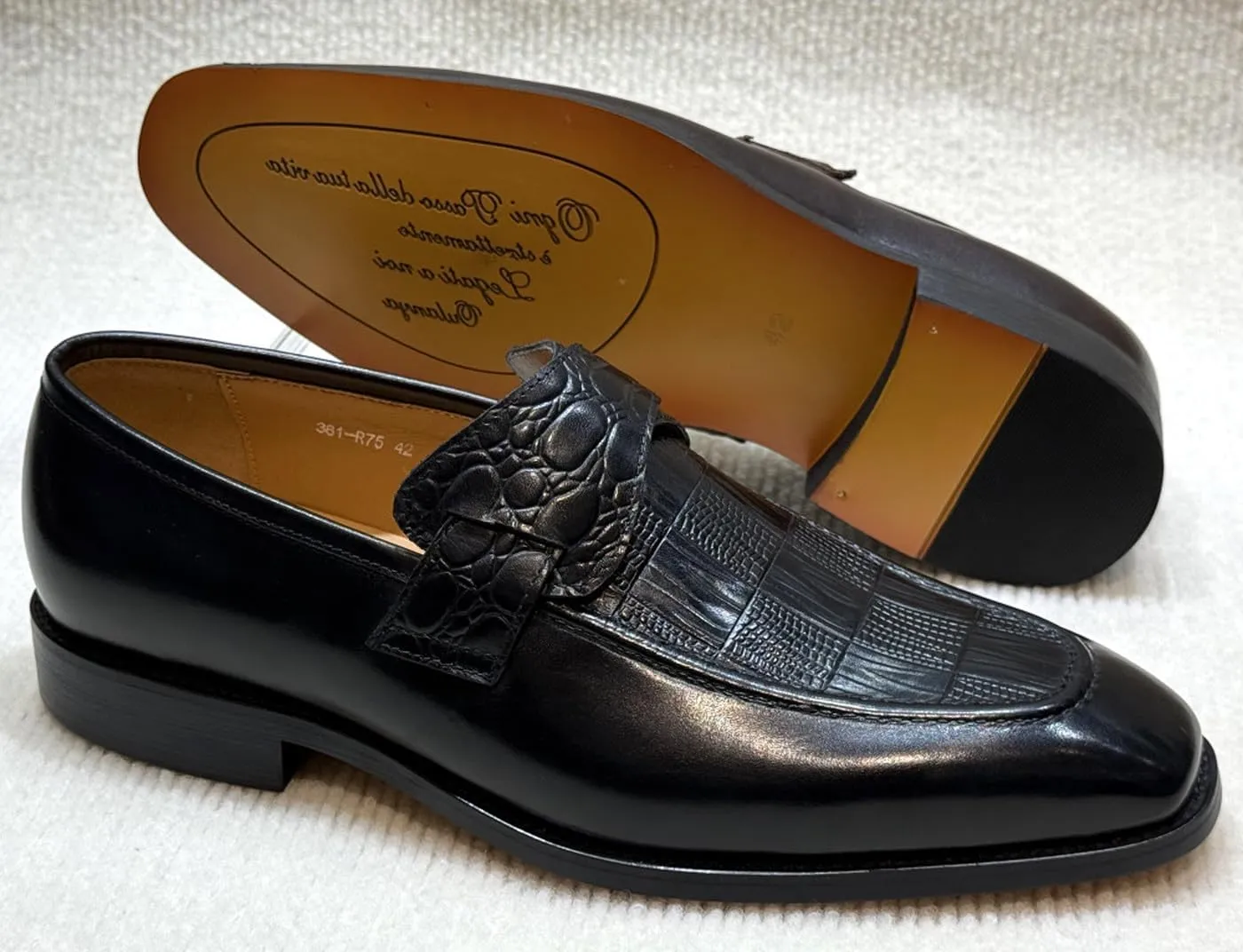 Santimon Men??s Casual Shoes Leather Penny Loafers | Slip-On Dress Shoes | Luxury Business Comfort Footwear for Office, Party & Wedding