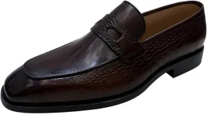 Santimon Men??s Slip-On Formal Dress Shoes - Luxury Leather Penny Loafers - Business Casual Comfort Mocasines for Office & Wedding