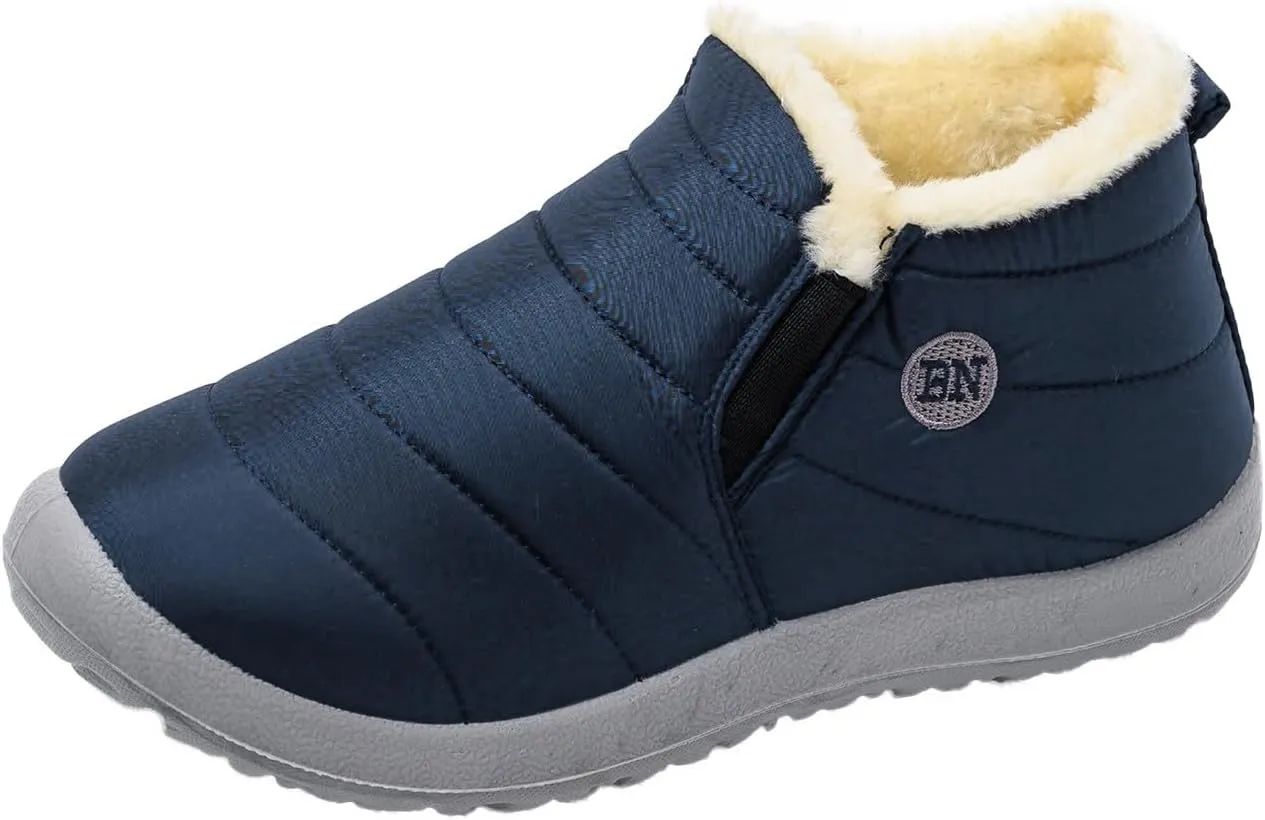 SBGMoSJ Waterproof Winter Boots Women Orthotic Womens Winter Boots Wide Ankle Womens Winter Booties with Fur Womens Waterproof Ankle Boots for Walking Boots for Women Winter