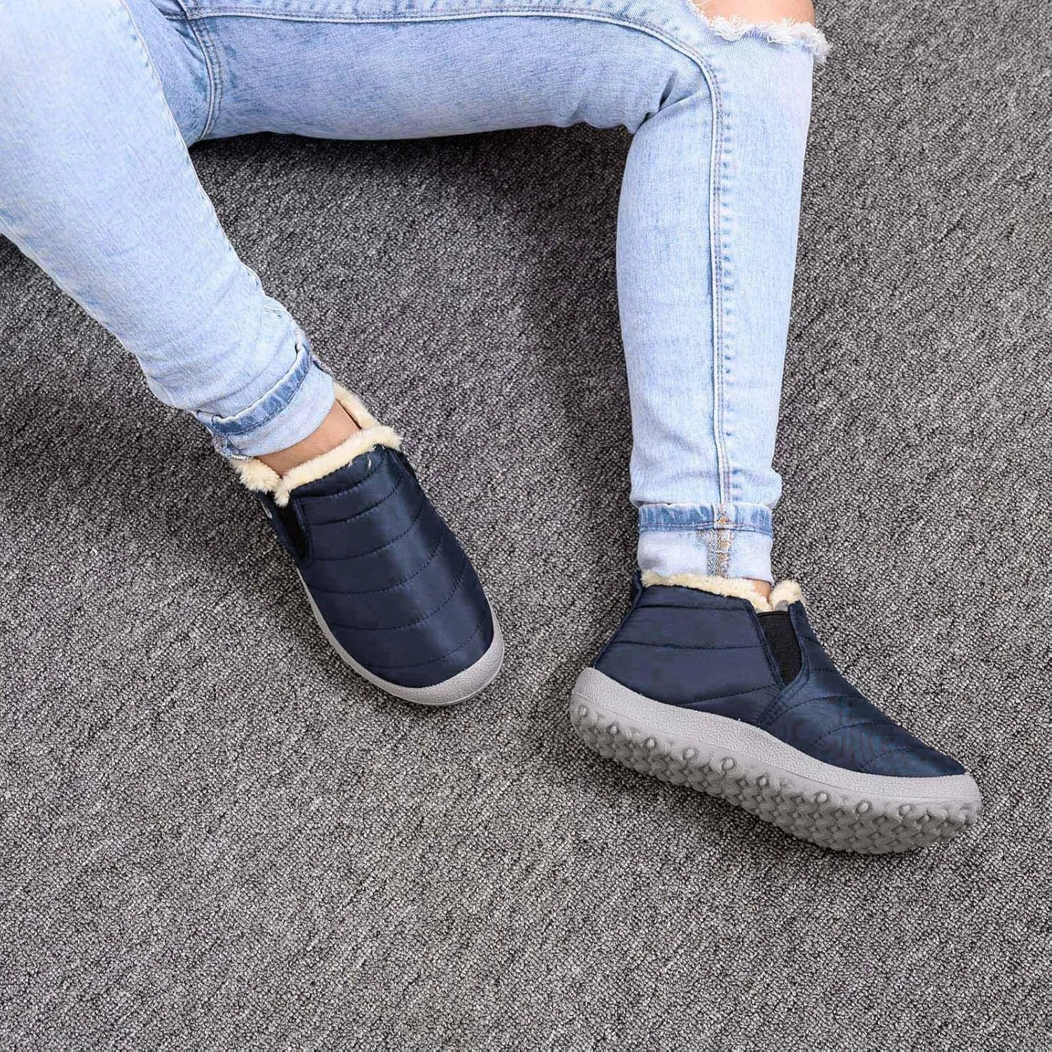 SBGMoSJ Waterproof Winter Boots Women Orthotic Womens Winter Boots Wide Ankle Womens Winter Booties with Fur Womens Waterproof Ankle Boots for Walking Boots for Women Winter