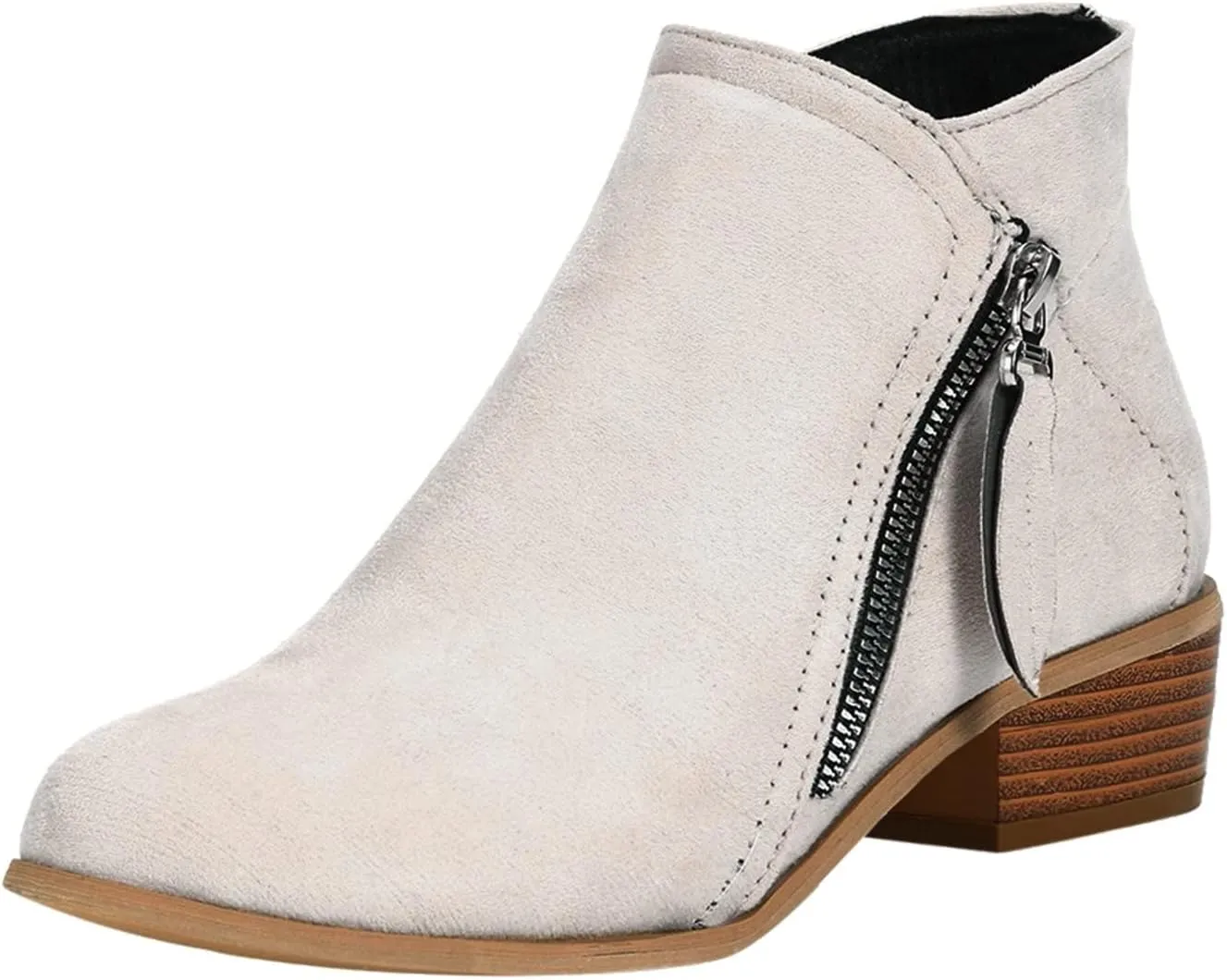 SBGMoSJ Womens Ankle Boots Low Heels Chunky Cutout Booties Womens Wide Width Booties Womens Dress Boots Ankle Shoes for Women Dressy Low Heel Wide Width Women's Western Booties Cowboy Ankle Boots
