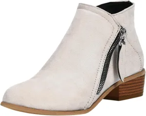 SBGMoSJ Womens Ankle Boots Low Heels Chunky Cutout Booties Womens Wide Width Booties Womens Dress Boots Ankle Shoes for Women Dressy Low Heel Wide Width Women's Western Booties Cowboy Ankle Boots