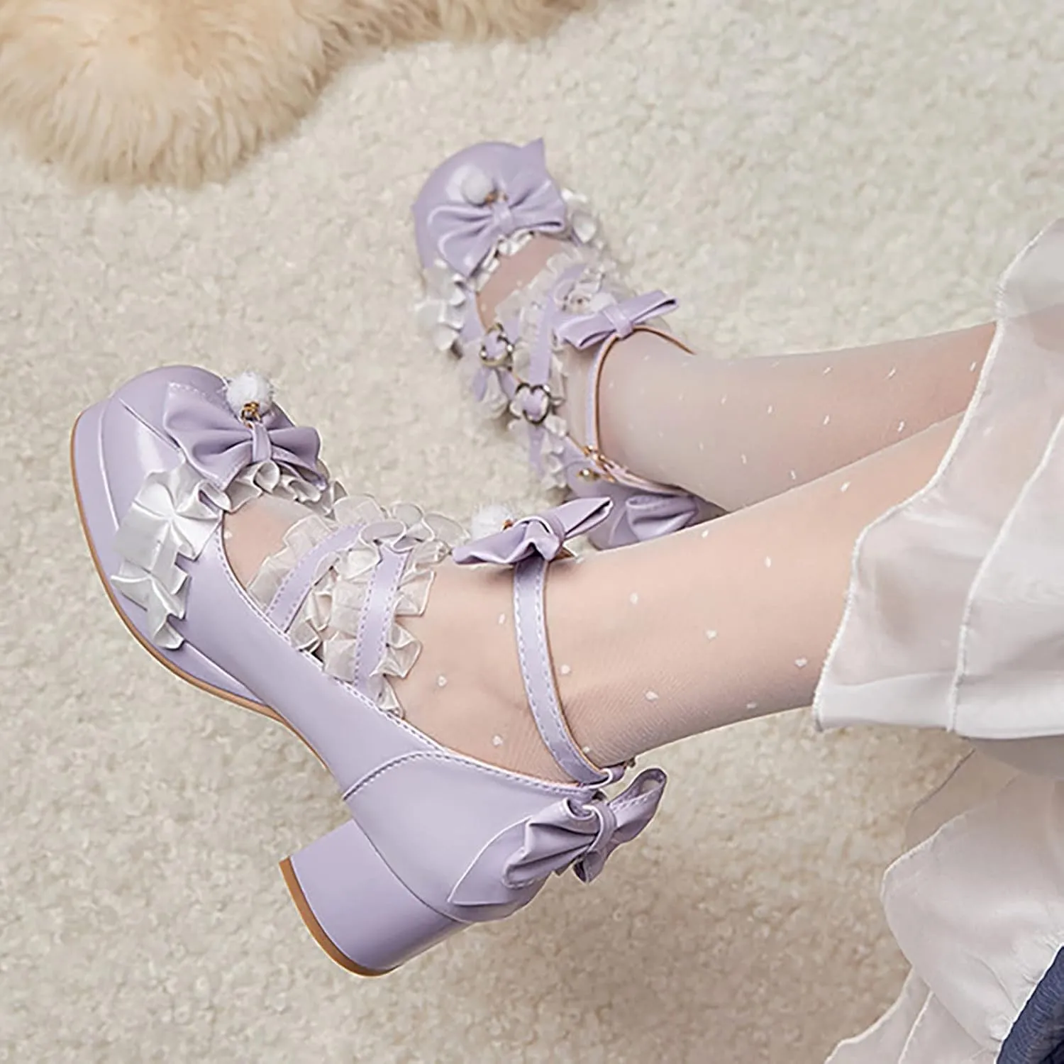 sfdgfhyf Boys Girls Nonslip Foot Warmer Little/Big Kids Gorgeous Princess Shoes 5cm Low Heel With Dress Medieval Style