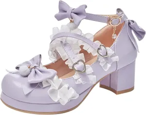 sfdgfhyf Boys Girls Nonslip Foot Warmer Little/Big Kids Gorgeous Princess Shoes 5cm Low Heel With Dress Medieval Style