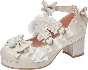 sfdgfhyf Boys Girls Nonslip Foot Warmer Little/Big Kids Gorgeous Princess Shoes 5cm Low Heel With Dress Medieval Style