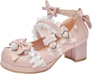 sfdgfhyf Boys Girls Nonslip Foot Warmer Little/Big Kids Gorgeous Princess Shoes 5cm Low Heel With Dress Medieval Style