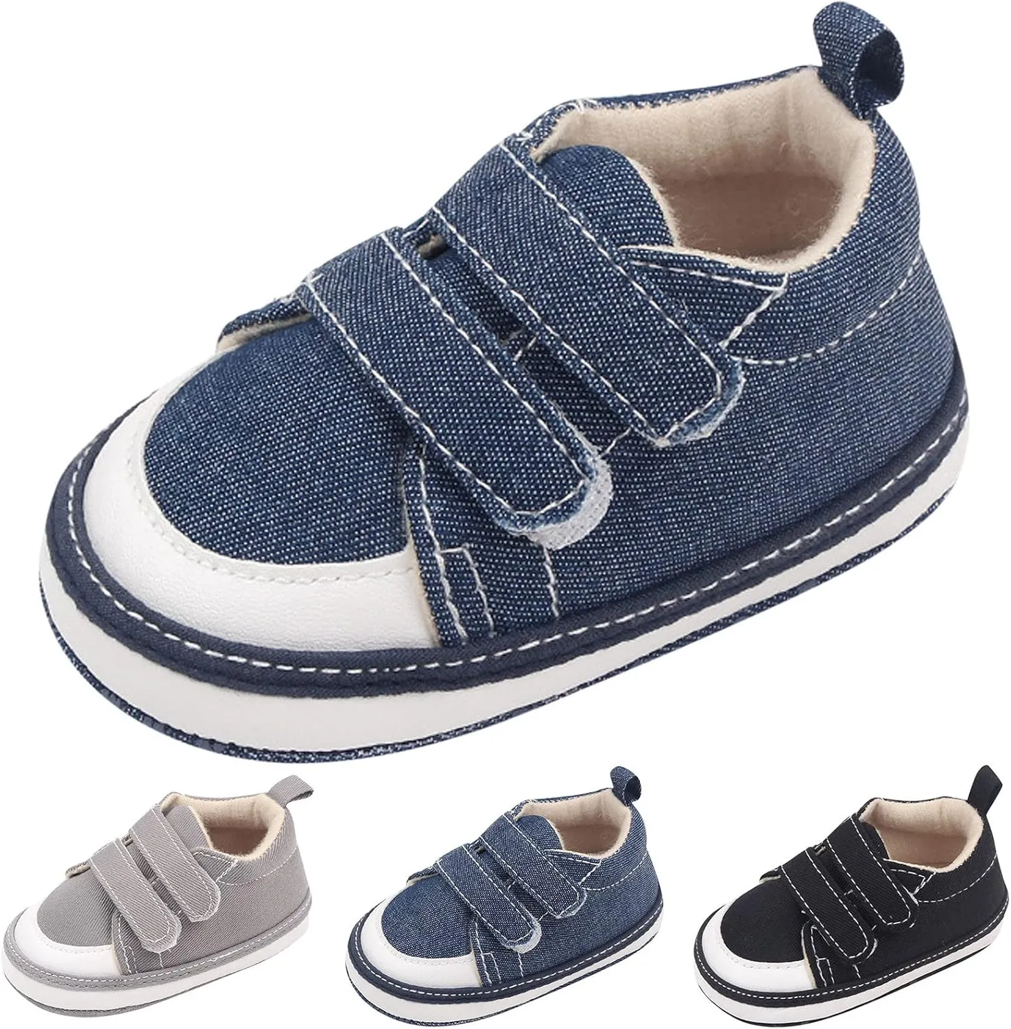 sfdgfhyf Kids Casual Shoes Summer Children Infant Toddler Boys Girls Sports Lightweight Canvas Hook Loop Comfortable