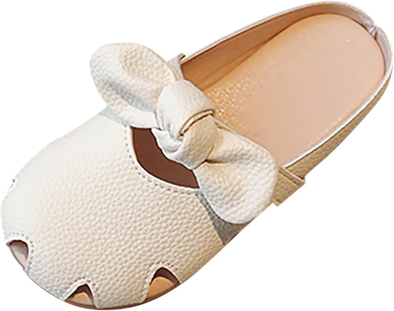 sfdgfhyf Toddler Girls Fashion Shoes Children Girls Slippers Closed Toe Open Heel Outer Wear Slippers Small Girls Soft
