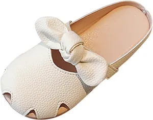 sfdgfhyf Toddler Girls Fashion Shoes Children Girls Slippers Closed Toe Open Heel Outer Wear Slippers Small Girls Soft