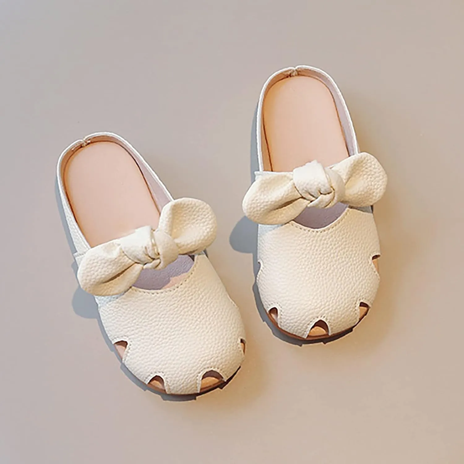 sfdgfhyf Toddler Girls Fashion Shoes Children Girls Slippers Closed Toe Open Heel Outer Wear Slippers Small Girls Soft