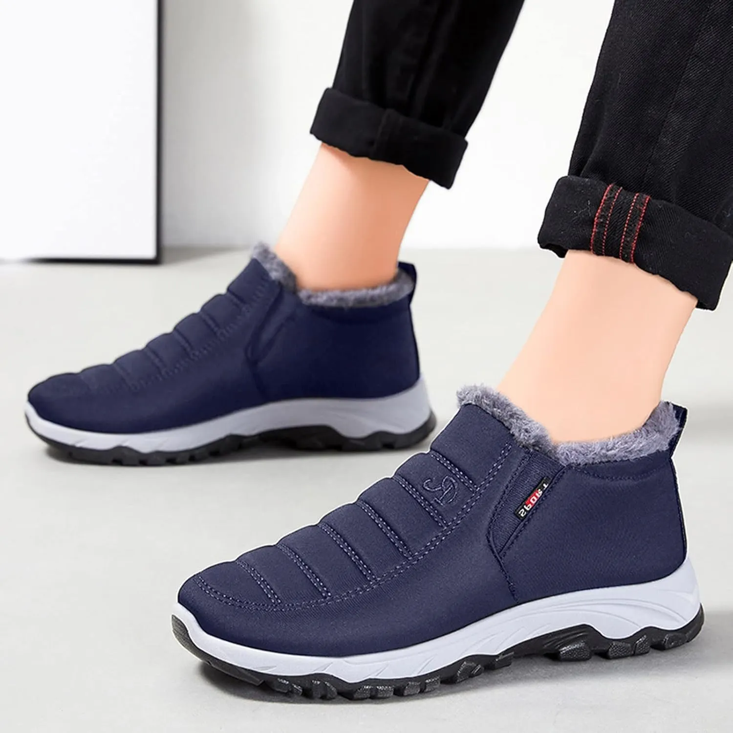 Short Leather Winter Boots for Woman Womens Boots Winter Cute Snow Boots for Women Size 7.5 Womens Hunting Hiking Boots Waterproof Insulated Womens Insulated Waterproof Boots