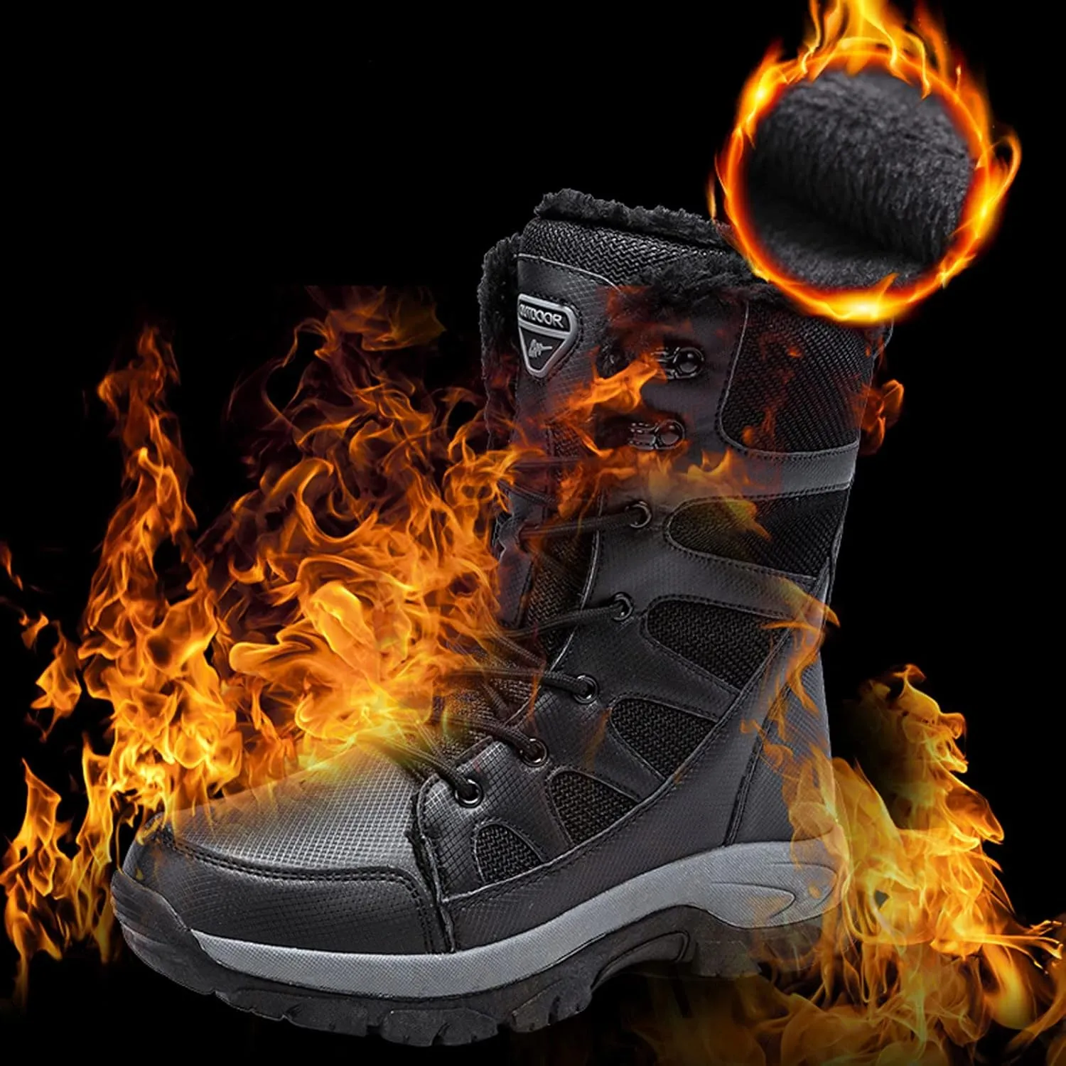 Short Winter Boots Extra Wide for Women Waterproof Snow All Black Snow Boots for Women Womens Snow Boot Womens Leather Duck Boots Waterproof Insulated Womens Insulated Waterproof Boots