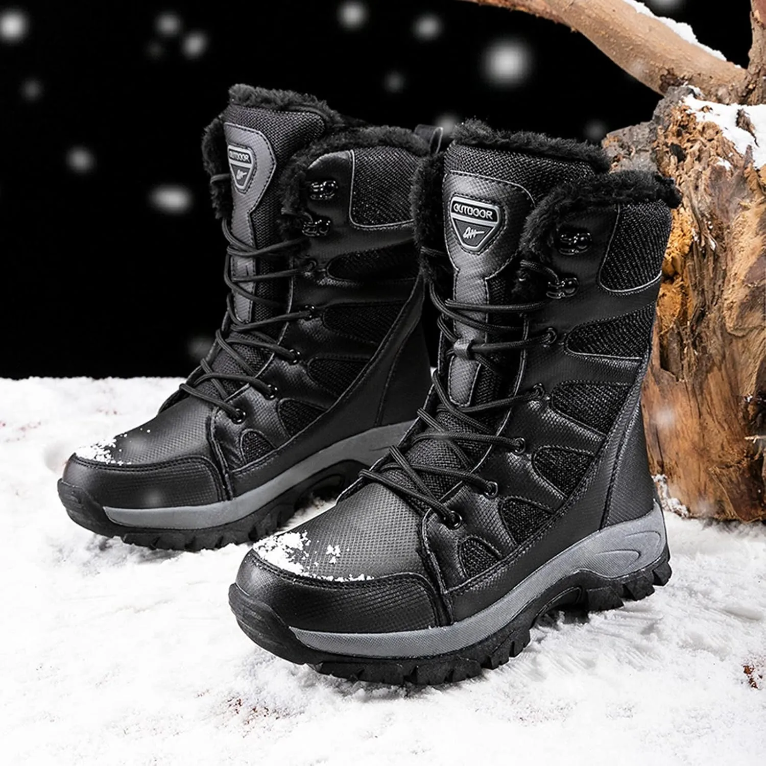 Short Winter Boots Extra Wide for Women Waterproof Snow All Black Snow Boots for Women Womens Snow Boot Womens Leather Duck Boots Waterproof Insulated Womens Insulated Waterproof Boots