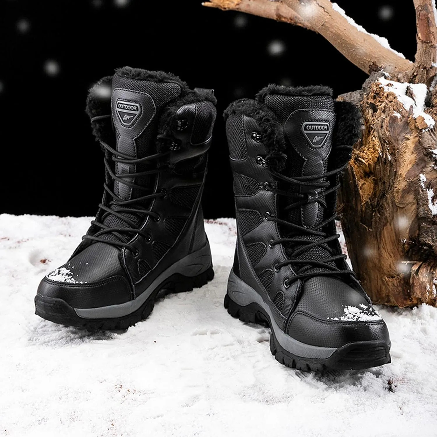 Short Winter Boots Extra Wide for Women Waterproof Snow All Black Snow Boots for Women Womens Snow Boot Womens Leather Duck Boots Waterproof Insulated Womens Insulated Waterproof Boots
