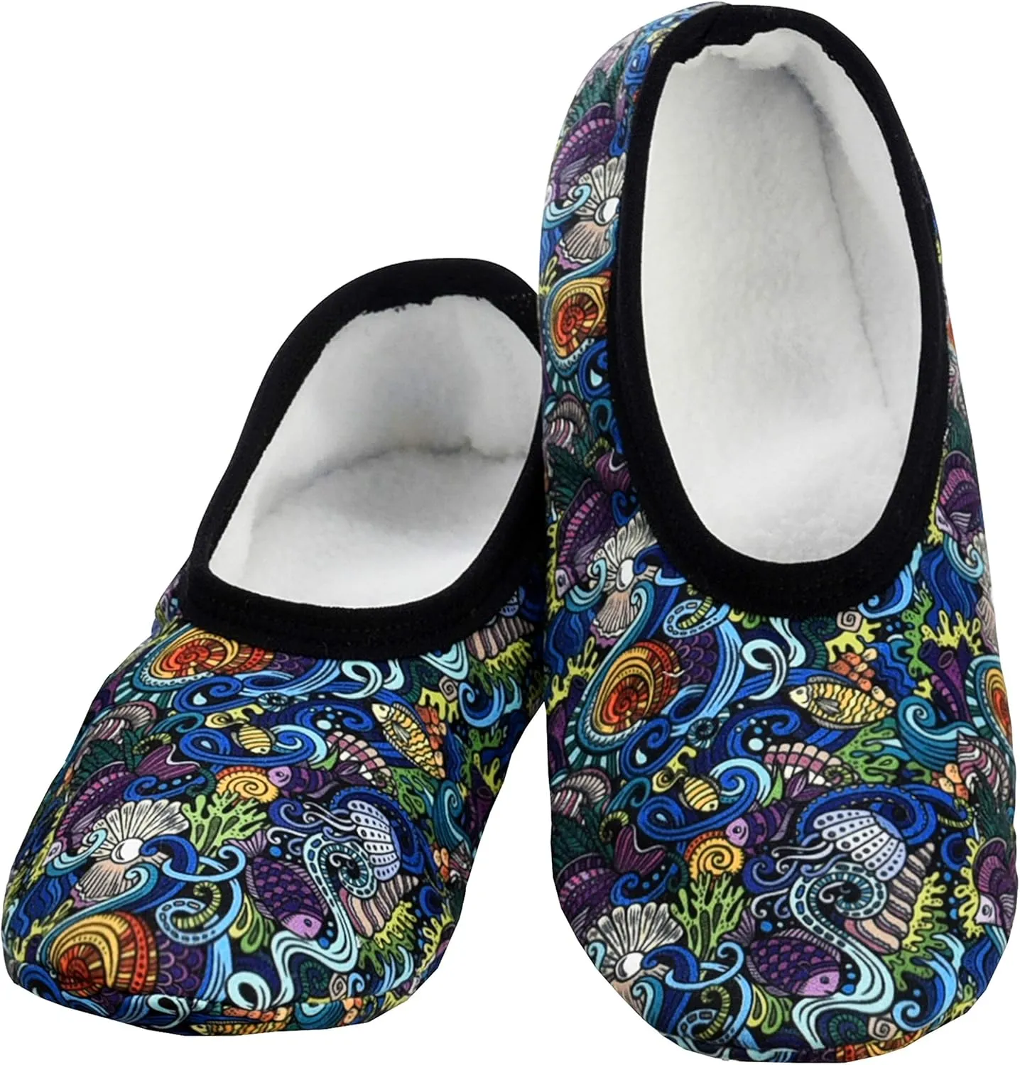 Snoozies Skinnies Womens Slippers, Lightweight and Foldable Slipper Socks with Grips for Women, Indoor Womens House Shoes