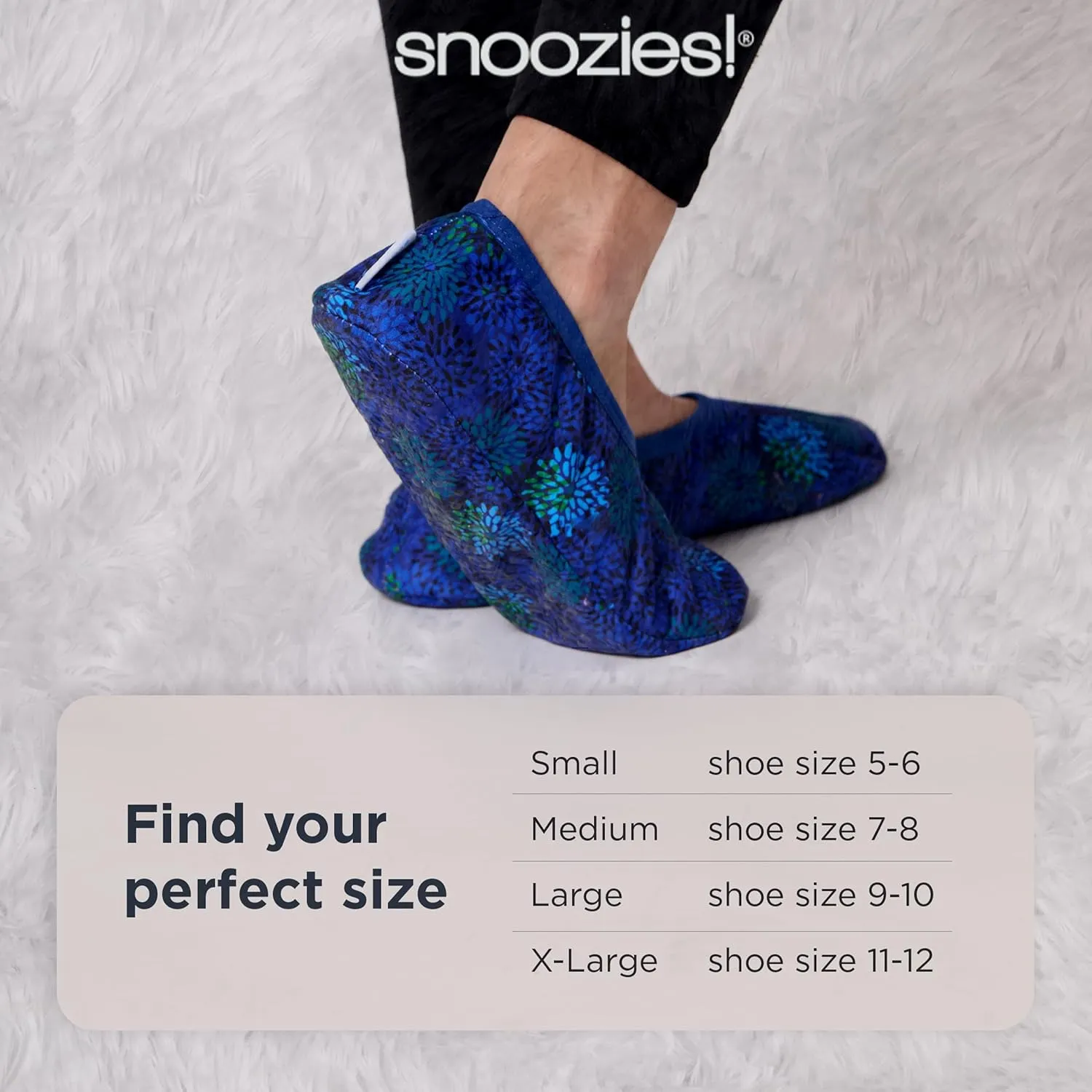 Snoozies Skinnies Womens Slippers, Lightweight and Foldable Slipper Socks with Grips for Women, Indoor Womens House Shoes