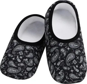 Snoozies Skinnies Womens Slippers, Lightweight and Foldable Slipper Socks with Grips for Women, Indoor Womens House Shoes