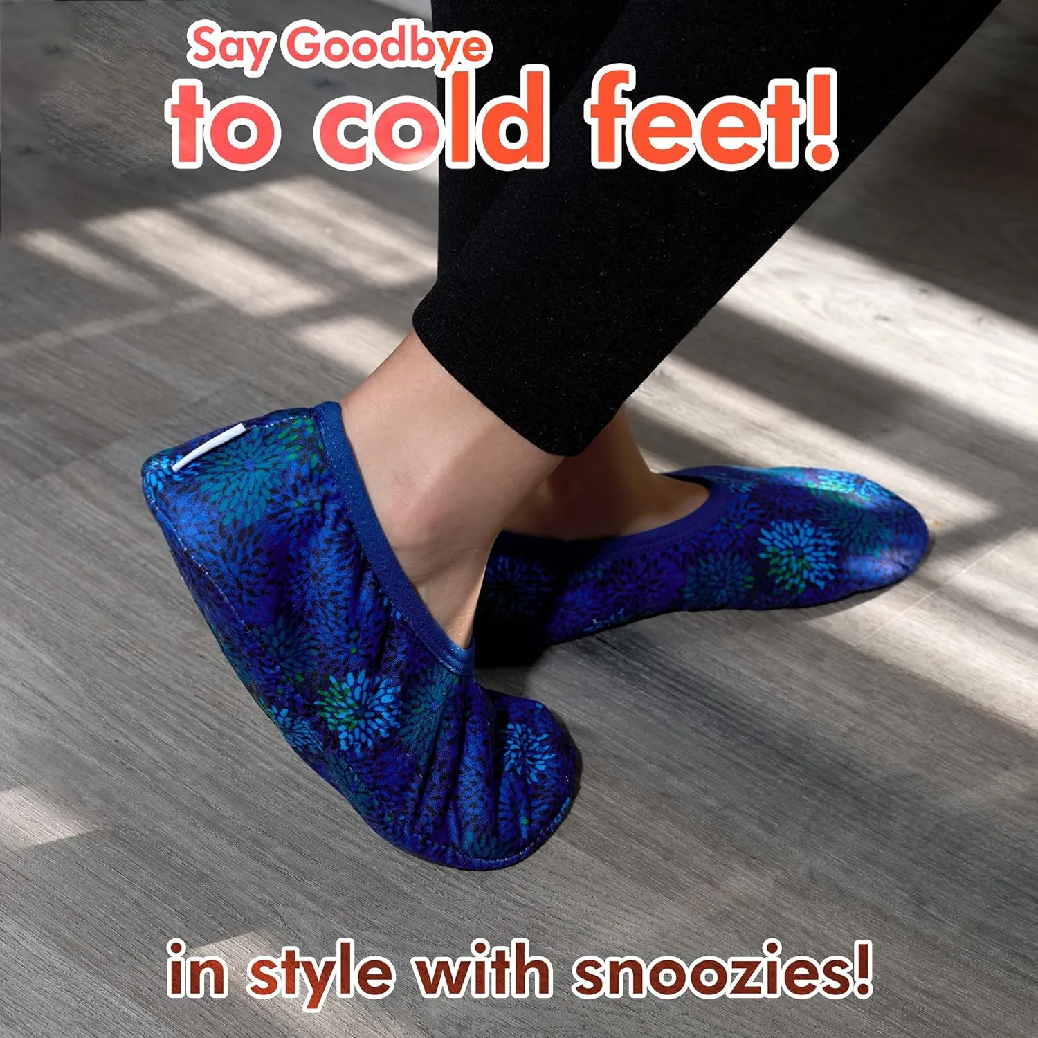 Snoozies Skinnies Womens Slippers, Lightweight and Foldable Slipper Socks with Grips for Women, Indoor Womens House Shoes
