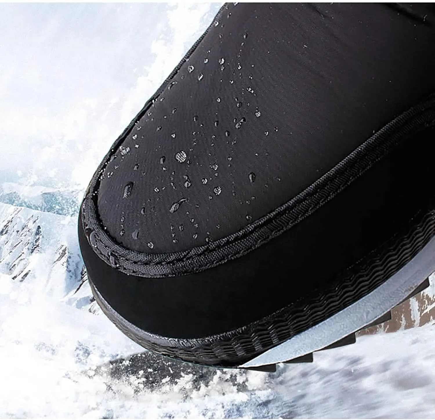 Snow Boots for Men, Winter Fur Lined Warm Waterproof Comfortable Rubber Non Slip Outsole Snow Ankle Boots, for Outdoor Trekking Casual Hiking Boots