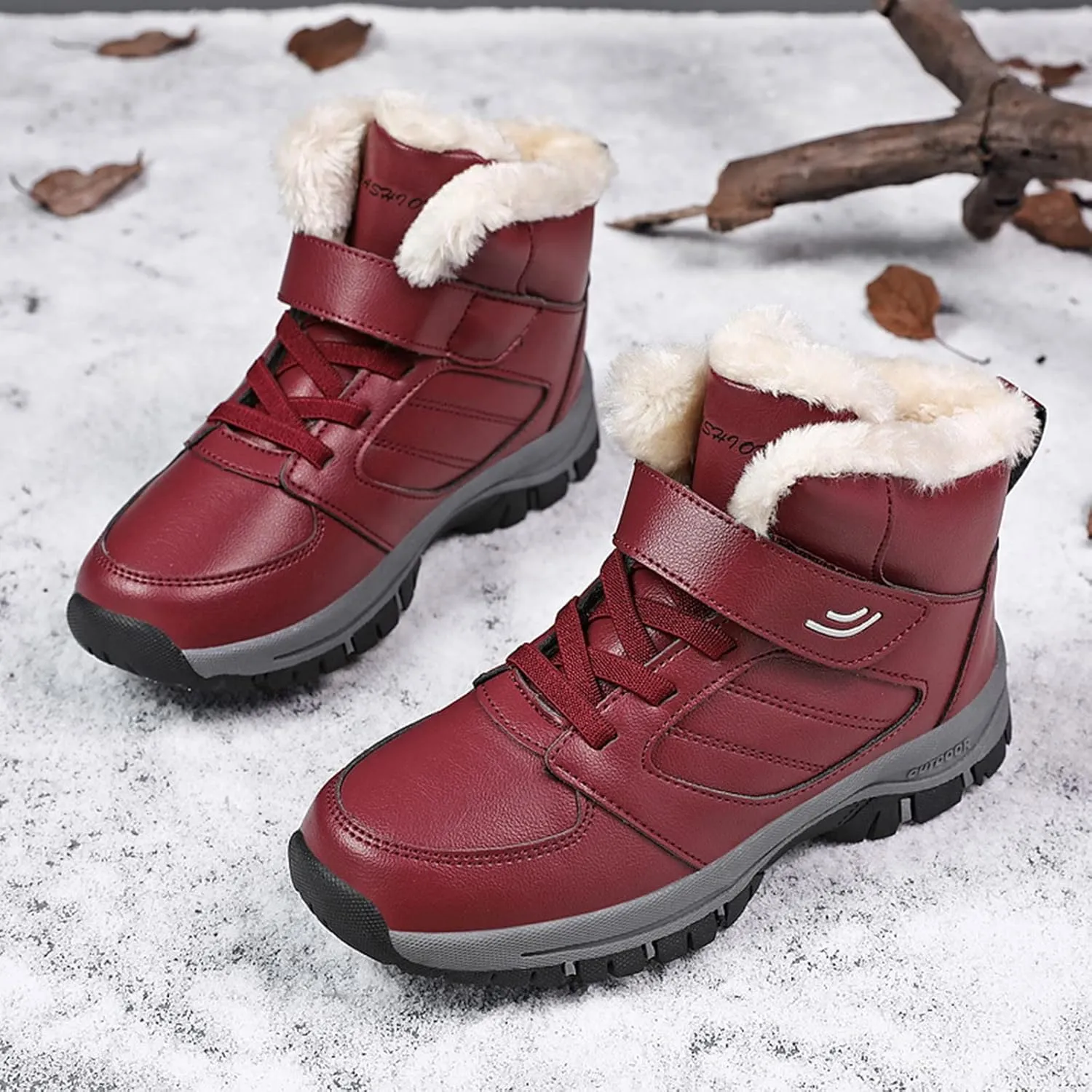 Snow Boots for Women 2023 Womens Snow Boots Waterproof Insulated 9.5 Womens Size 10 1/2 Wide Winter Boots Womens Slip on Walking Snow Shoes Botas De Trabajo Para Nieve