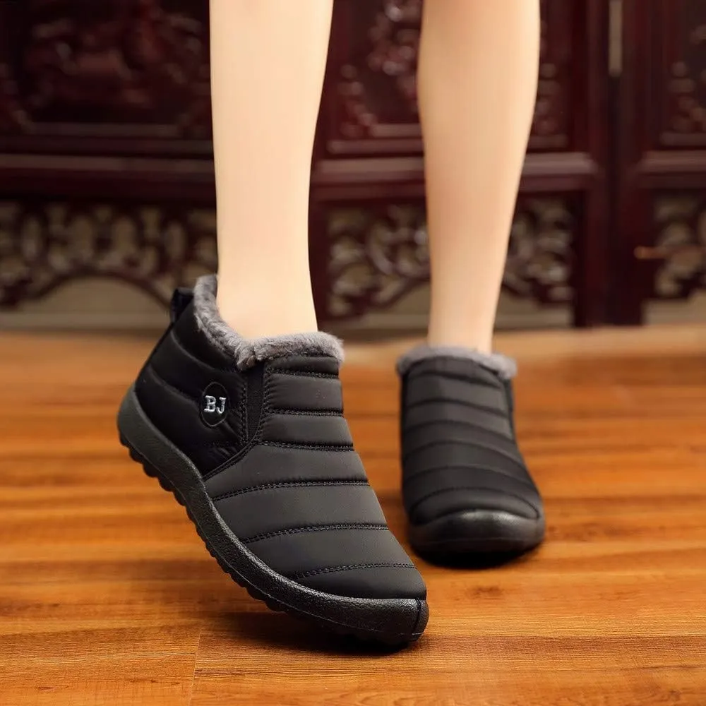 Snow Boots for Women 2023 Womens Snow Boots Waterproof Insulated 9.5 Womens Size 10 1/2 Wide Winter Boots Womens Slip on Walking Snow Shoes Botas De Trabajo Para Nieve