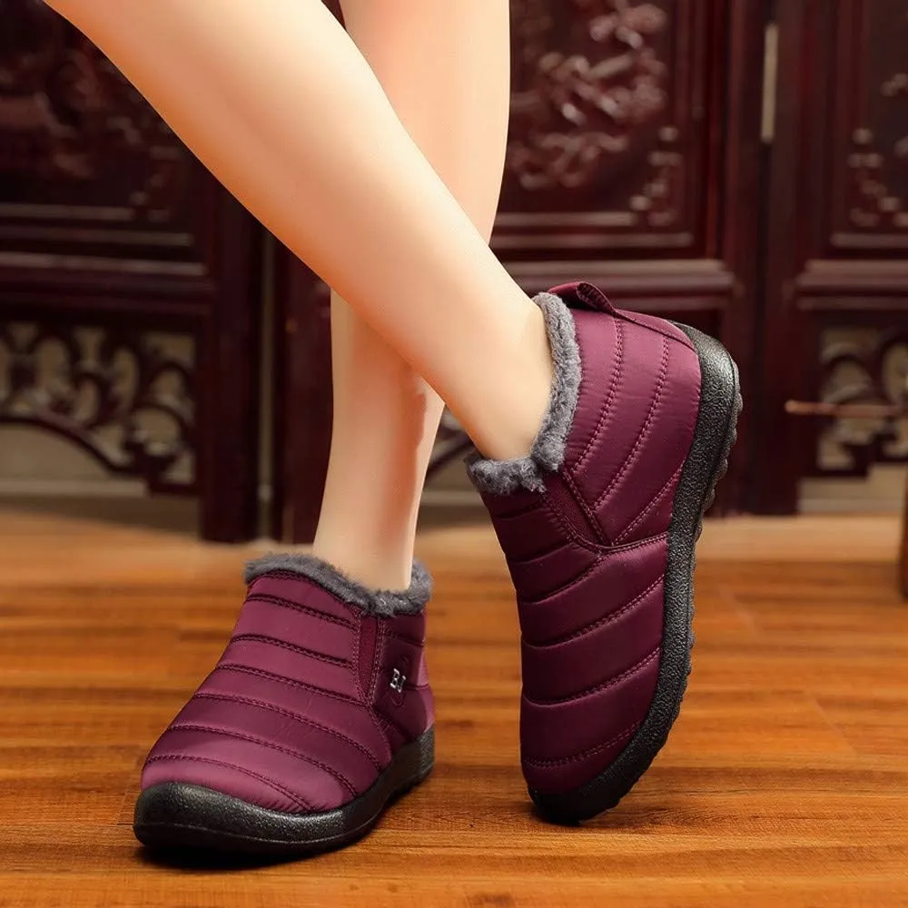 Snow Boots for Women 2023 Womens Snow Boots Waterproof Insulated 9.5 Womens Size 10 1/2 Wide Winter Boots Womens Slip on Walking Snow Shoes Botas De Trabajo Para Nieve
