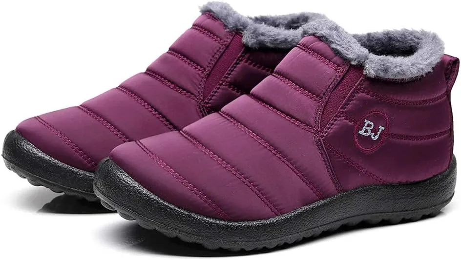 Snow Boots for Women 2023 Womens Snow Boots Waterproof Insulated 9.5 Womens Size 10 1/2 Wide Winter Boots Womens Slip on Walking Snow Shoes Botas De Trabajo Para Nieve